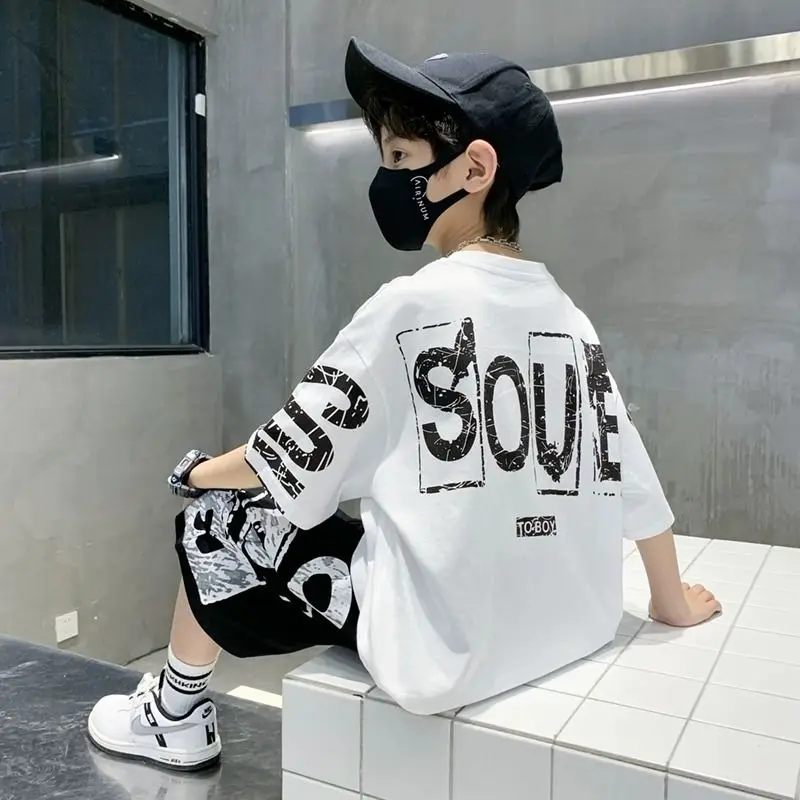 

New Summer Kids Girl Boutique Outfits Girls Toddler Fashion Clothes Boys Sleeve 2023 Set Short Casual Clothing Letter Sets