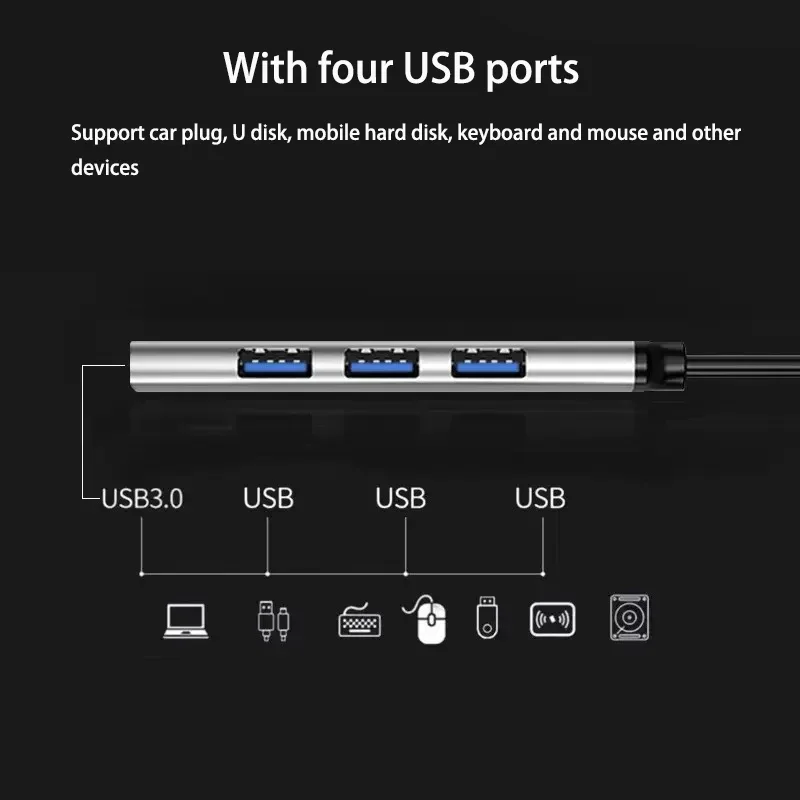 Фото Автомобильная док-станция типа usb3.0, многопортовая док-станция One Drag Four, разветвитель из алюминиевого сплава для ноутбука Chery Exeed LX RX VX TX TXL 2022 2023 2024 Auto №4