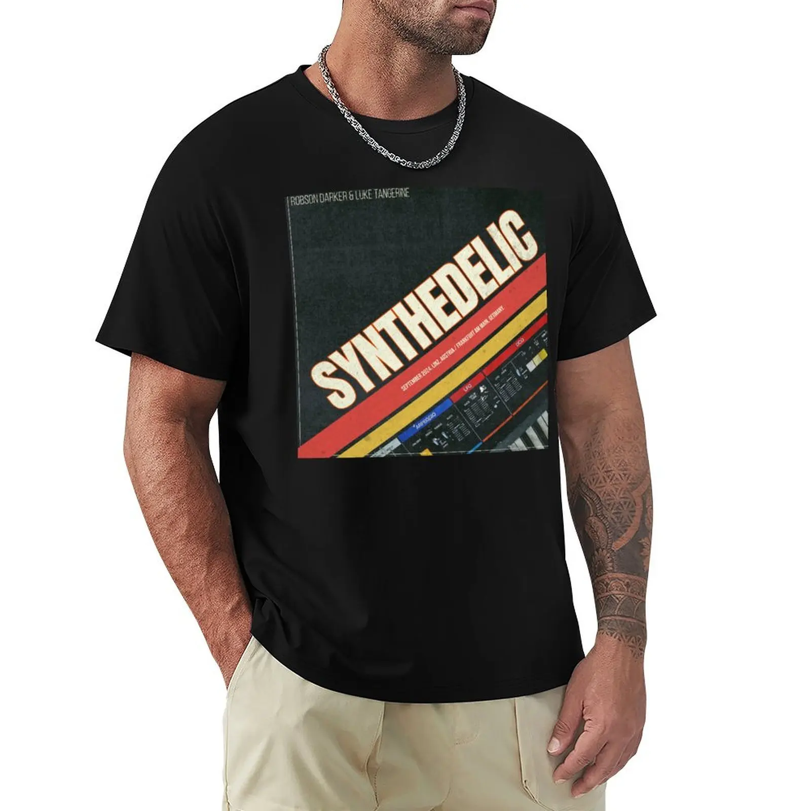 Фото Футболка Synthedelic Merch от Robson Darker & Luke Tangerine, повседневная футболка для ежедневной носки №1