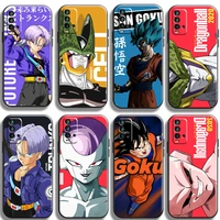 japan anime dragon ball phone case for xiaomi redmi note 9 pro max 5g 9t 9s 10s 10 pro max 10t 5g unisex black liquid silicon