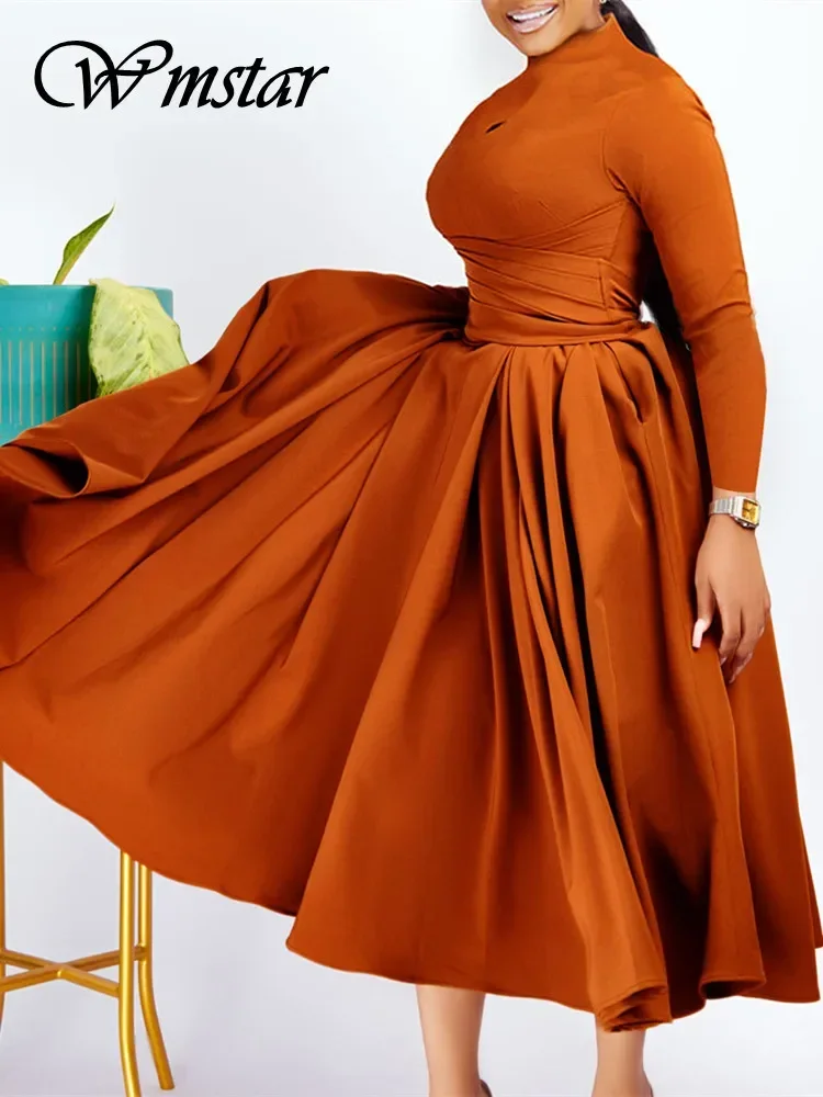 Wmstar женские Африканские элегантные платья 2024 новая весенняя африканская одежда