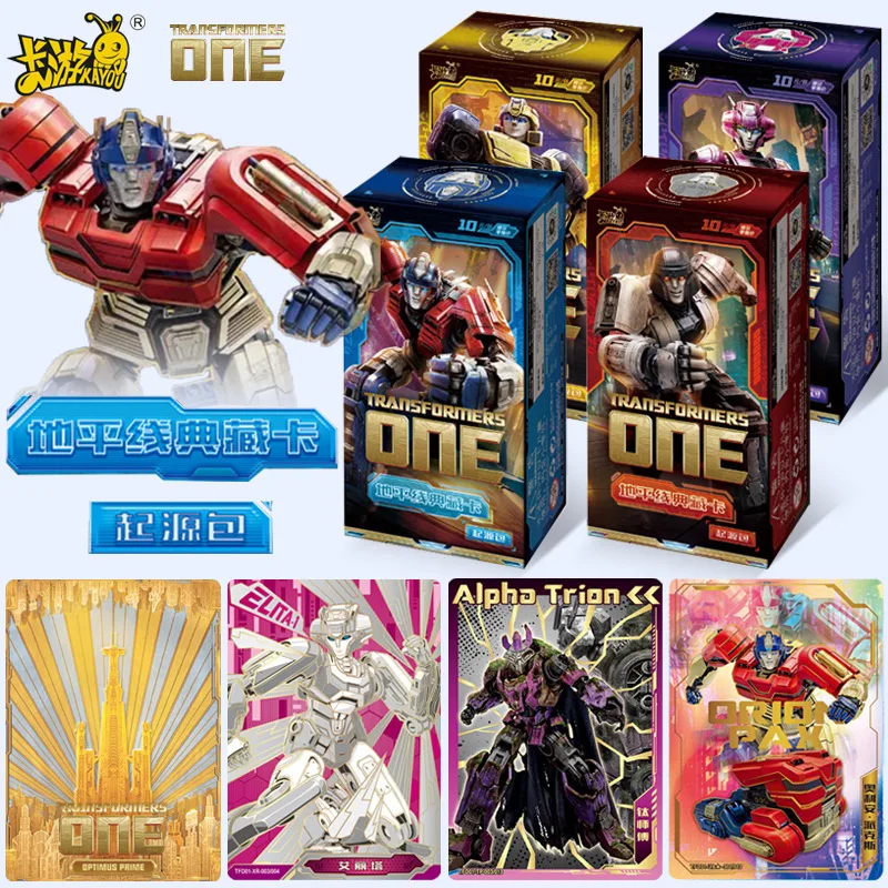 KAYOU Transformers Collection Card Horizon Коллекционные карты Origin Pack Optimus Prime Bumblebee Megatron Редкая карта