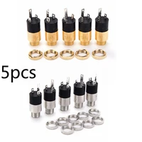 5pcs 3 5mm pj 392 stereo female socket jack with screw 3 5 audio video headphone connector pj392 gold plated