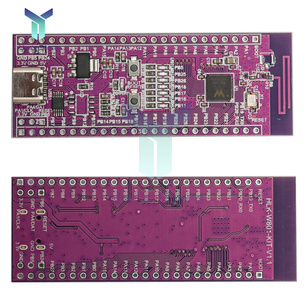 

W801 Dual-mode Bluetooth WiFi Development Board BLE SOC Microcontroller MCU Chip Low-power BT PSRAM expansion board