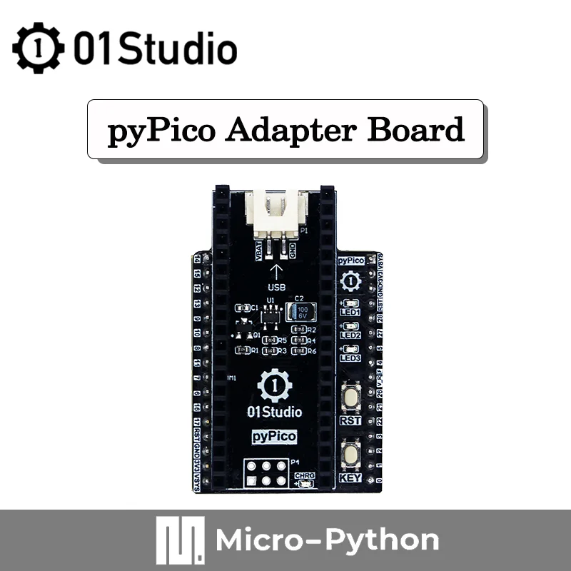 01Studio pyPico плата адаптера совместимая с Raspberry Pi Pico MicroPython RP2040