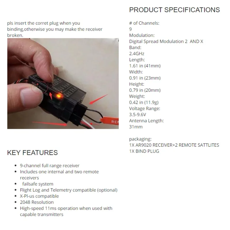 Приемник AR9020 с 2 спутниками 9 каналов 4 ГГц цифровая широкополосная модуляция F