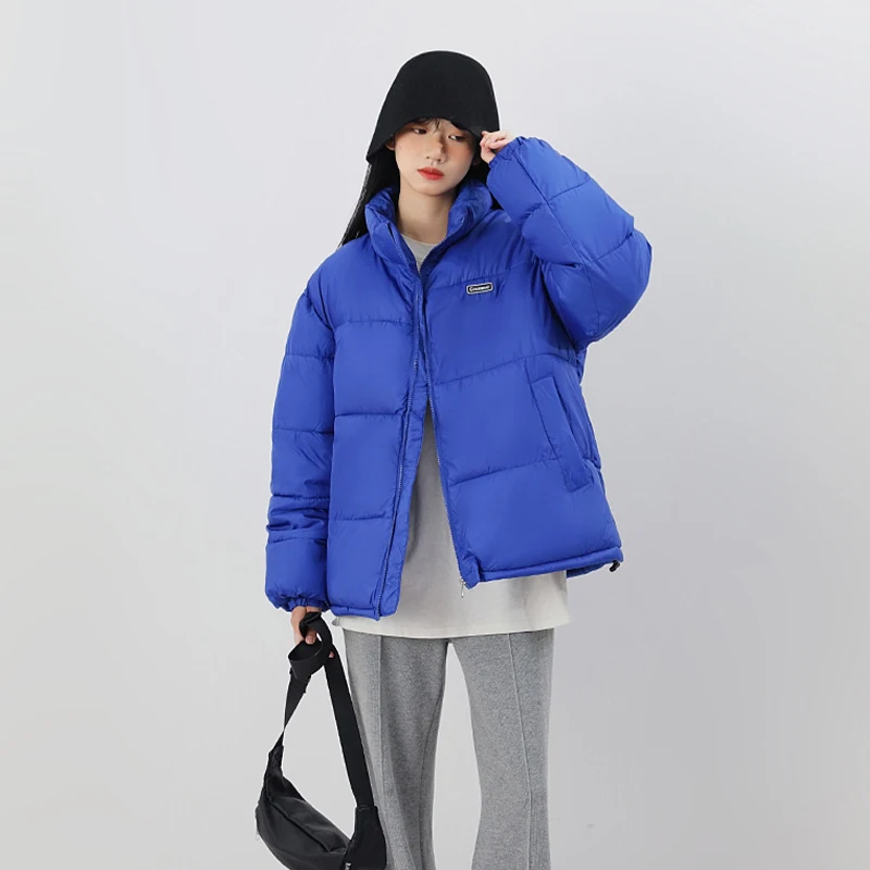 Winter 2022 Solid Parka Loose All-match Long-sleeved Women's Warm Down Jacket Fashion Casual Ladies Thick Outerwear New