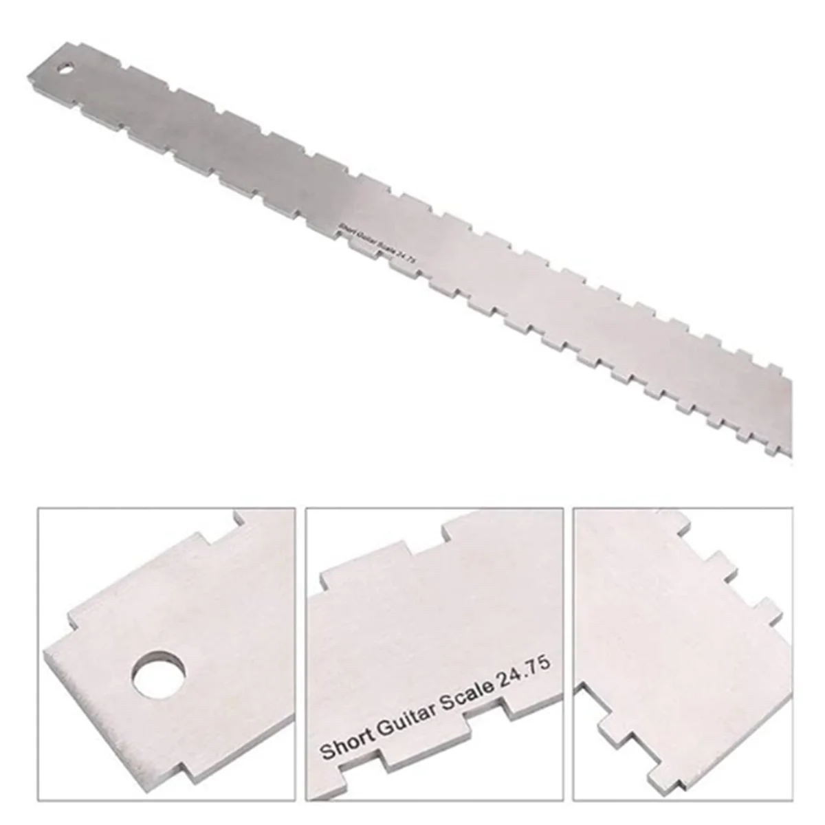 Гитара бас гриф зубчатый прямой край лад рокер струнная линейка набор