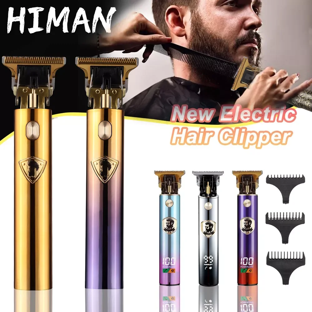 

Vintage T9 Electric Hot Sale Cordless Hair Cutting Machine Professional Hair Barber Trimmer For Men Clipper Shaver Beard Lighter