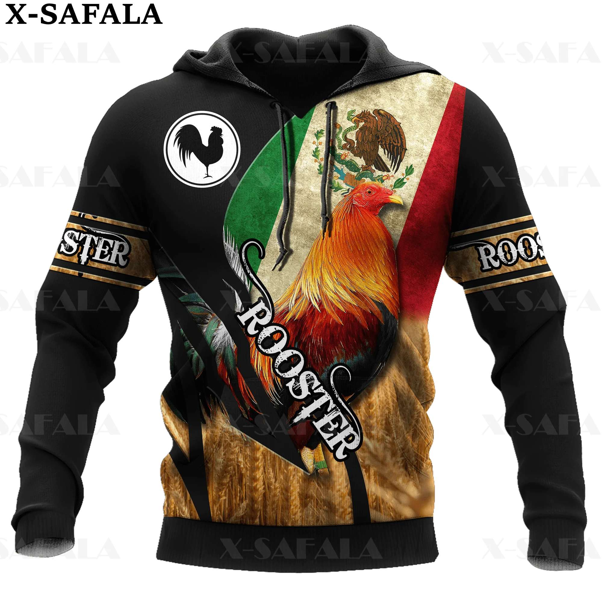

Love Mexico Mexican Rooster Art 3D Print Zipper Hoodie Man Female Pullover Sweatshirt Hooded Jacket Jersey Tracksuits-5