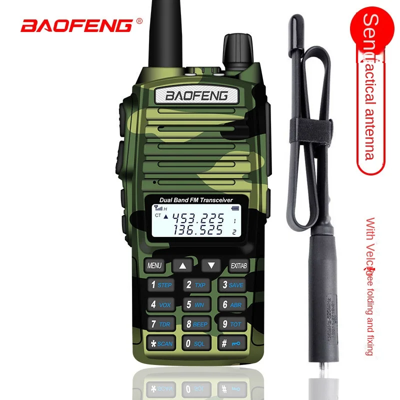 BAOFENG UV-82 Intercom UV5R Upgraded UV Dual-segment Civil Marine Intercom +CS Folding Tactical Antenna