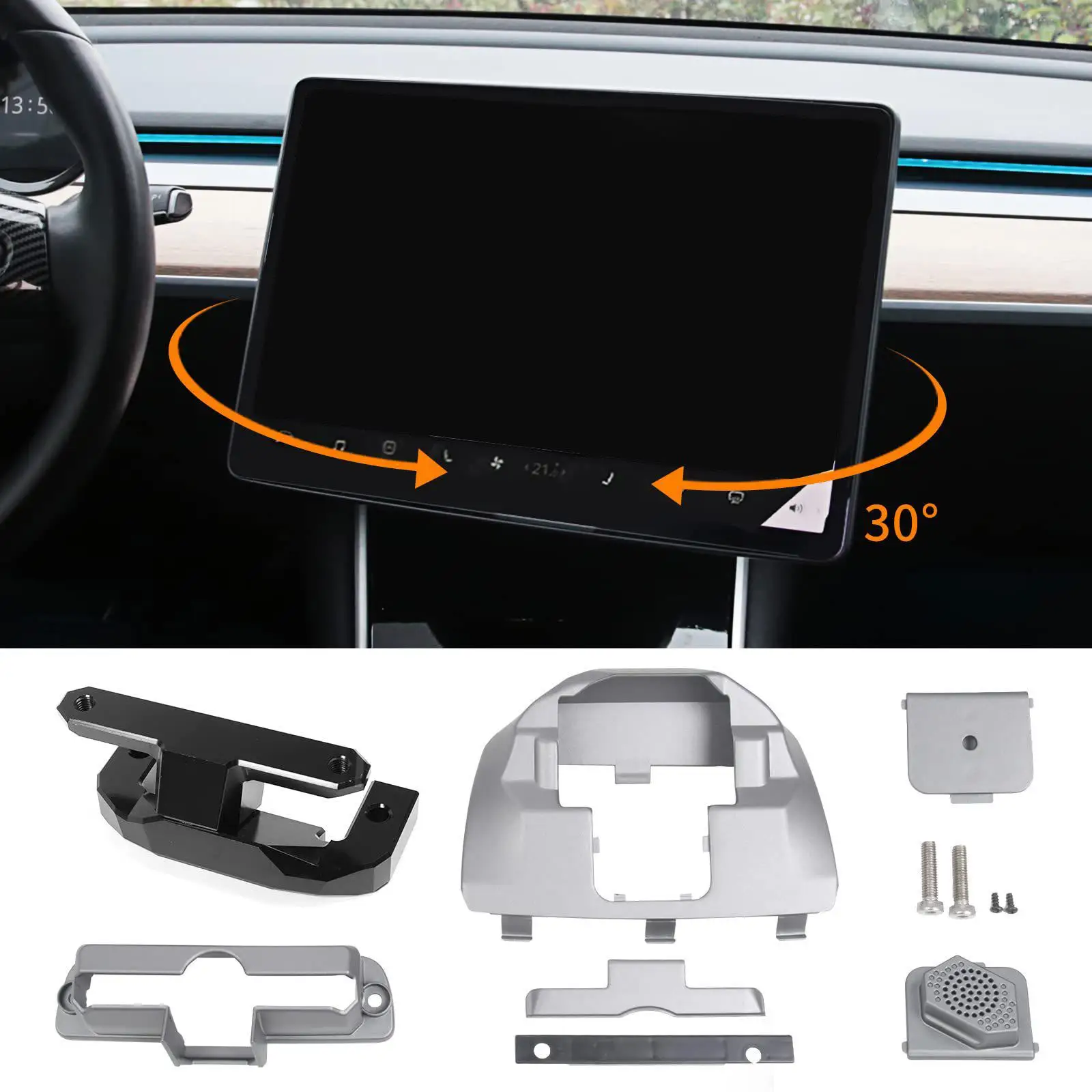 

Screen Rotating Bracket Touchscreen Holder Central Control ,Premium Screen Swivel Mount, for 2017-2022