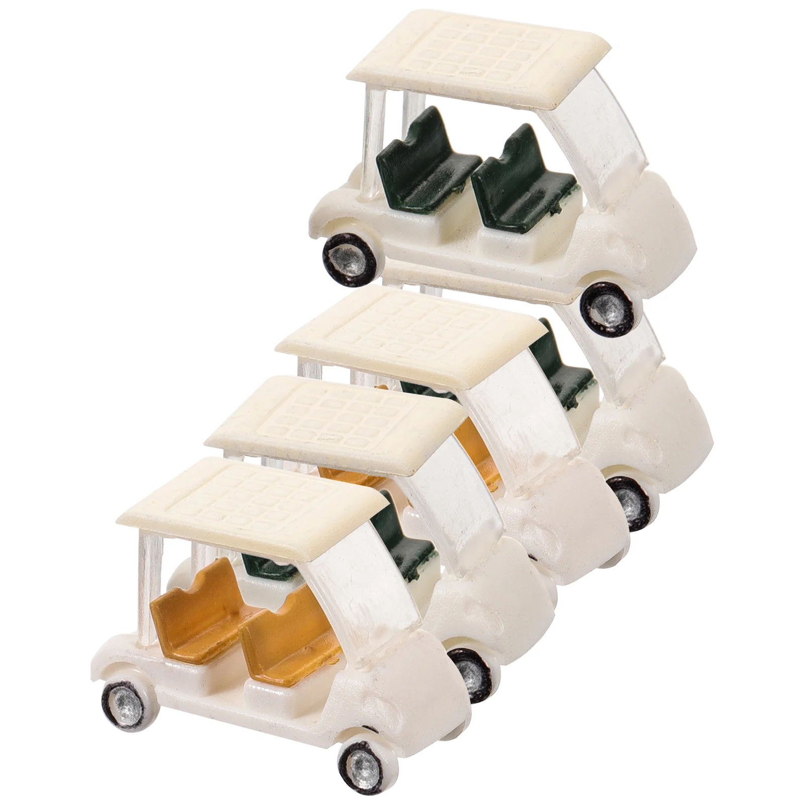 

5Pcs Small Golf Cart Statue Micro Landscaping Golf Cart Model DIY Golf Cart Figurines Kids Cart Playthings