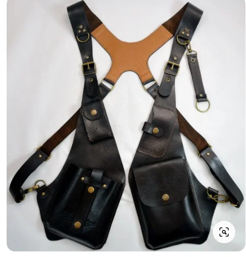 Мужские майки в стиле стимпанк кожаная сумка через плечо средневековом кобура с