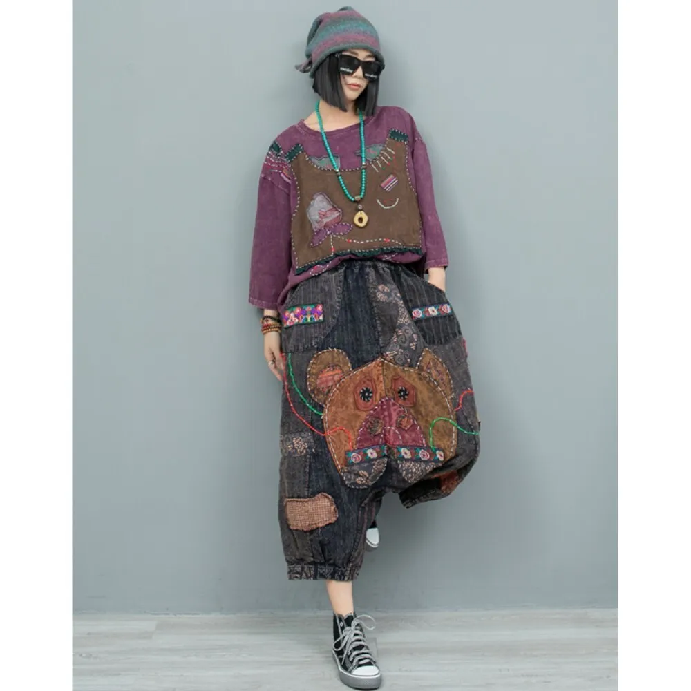 Комплект брюк с ручной вышивкой для тяжелой промышленности футболка длинными