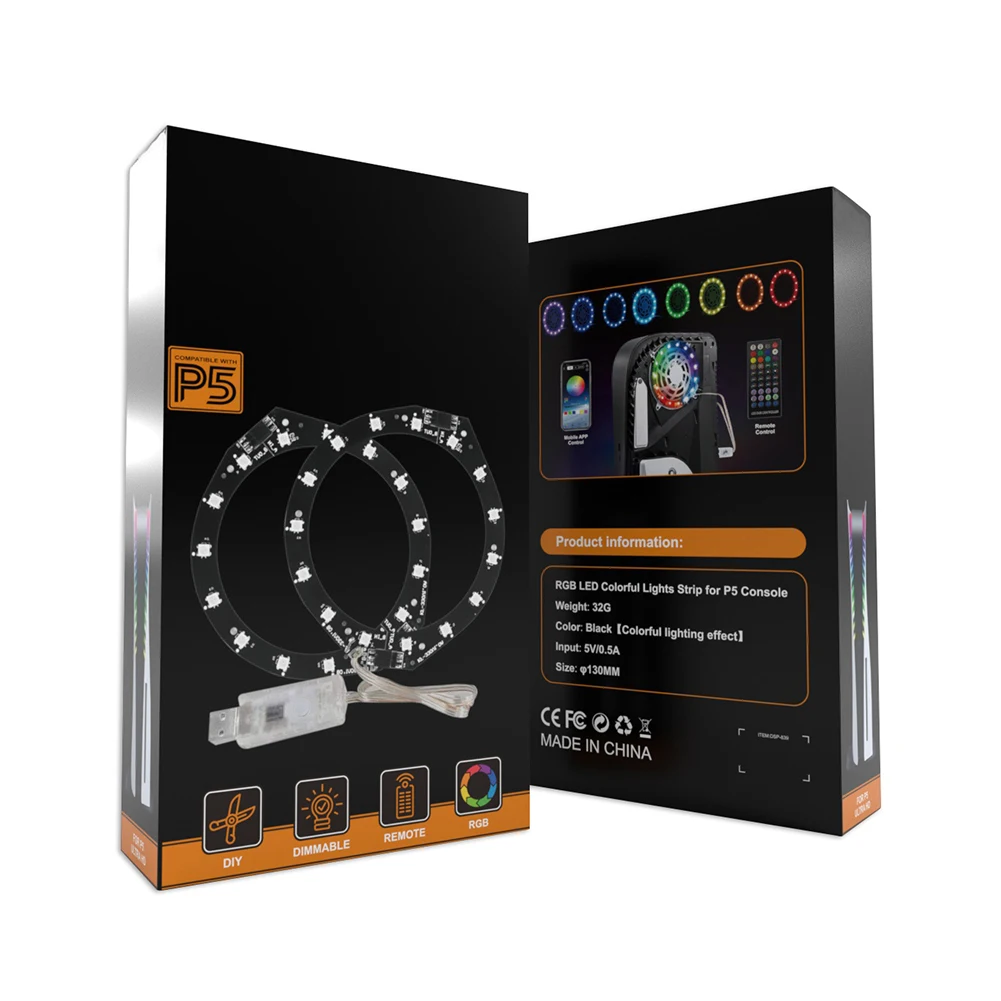 Светодиодная ленсветильник с RGB-подсветильник кой 8 цветов наклейка на