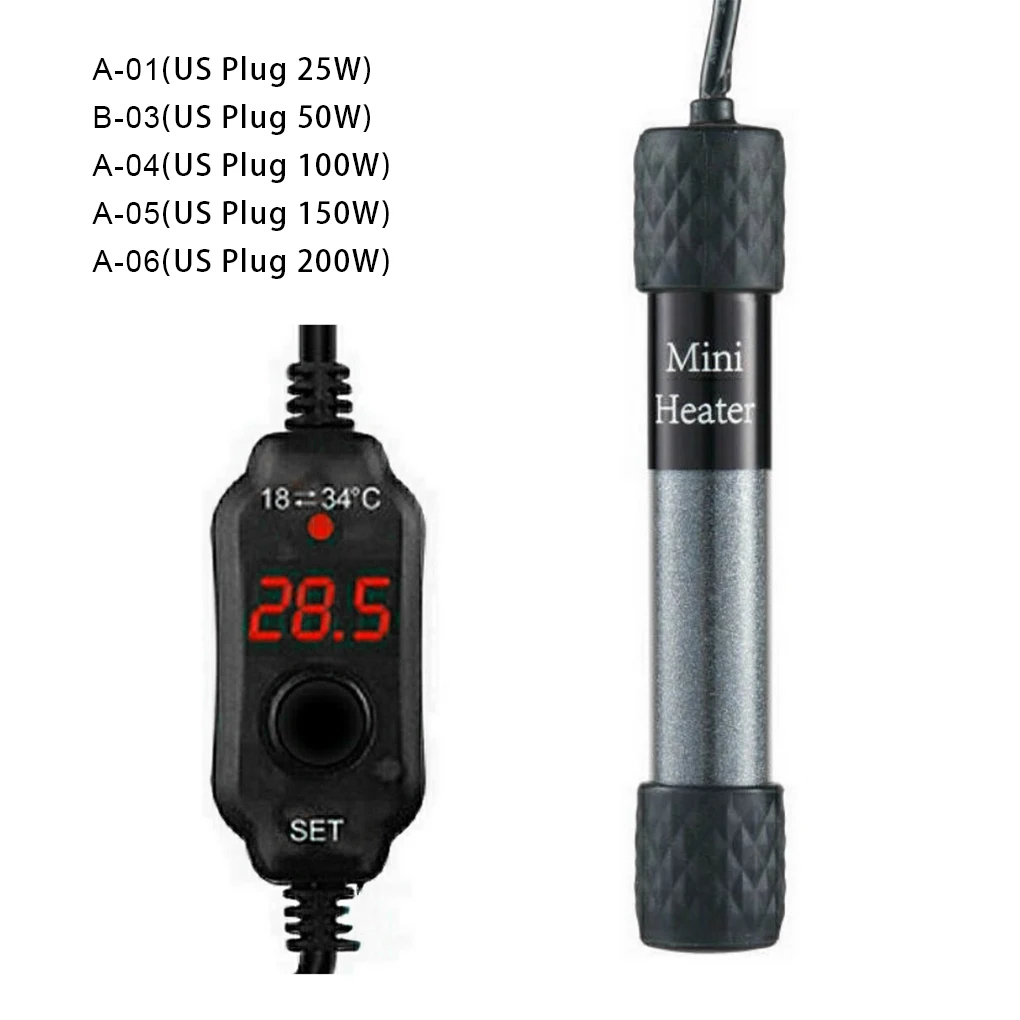 

Нагреватель для аквариума, портативный сменный 3-значный кабель питания, Погружной подогреватель для аквариума, нагревательный элемент, ак...