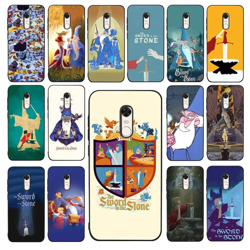 

Disney The Sword in the Stone Phone Case for Redmi 5 6 7 8 9 A 5plus K20 4X 6 cover