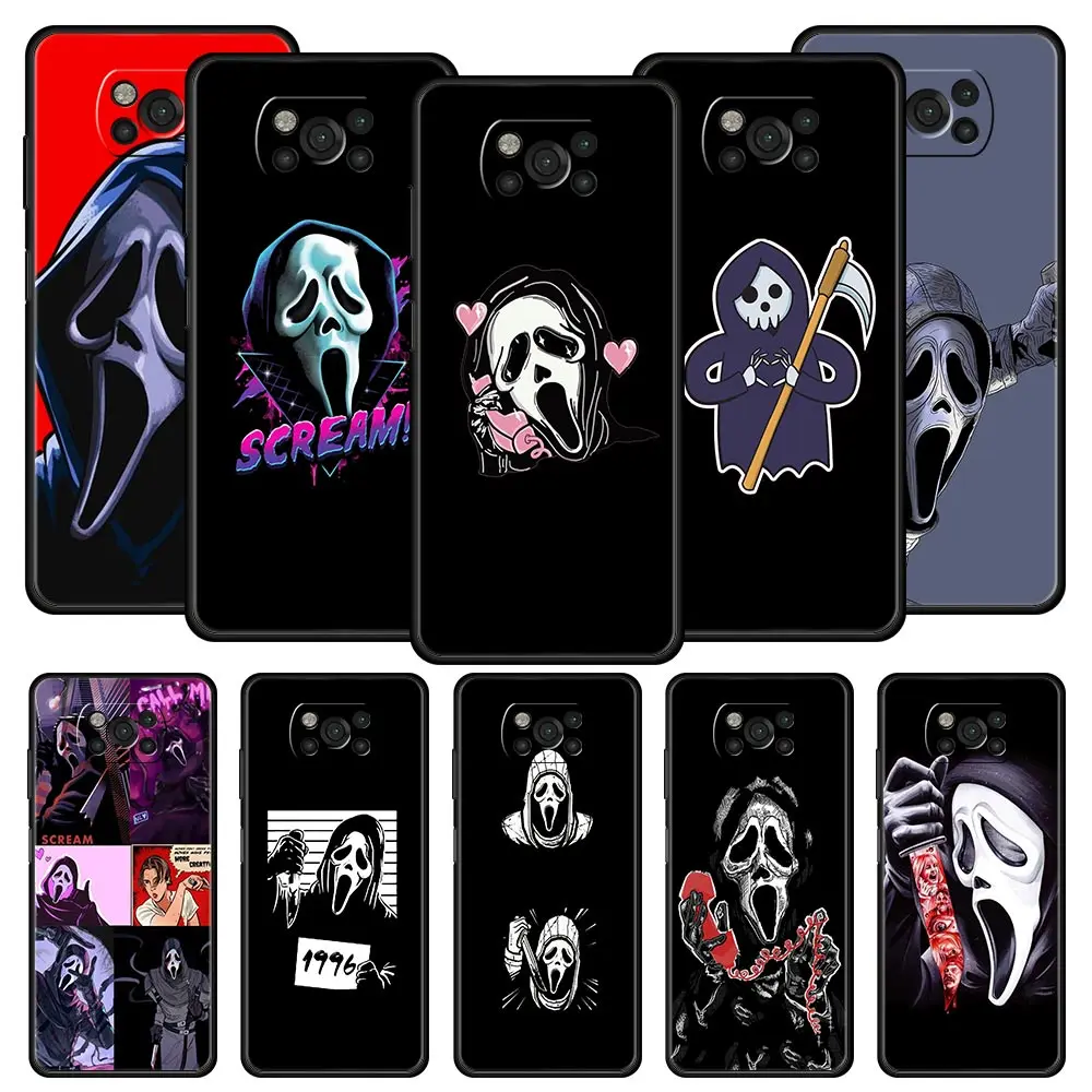 

Ghostface horror Scream art Case For Xiaomi Poco X4 X3 NFC F3 M3 M4 Mi Note 10 12 11 Ultra 11T Pro 10T Lite 9T 11i 11X 5G Cover