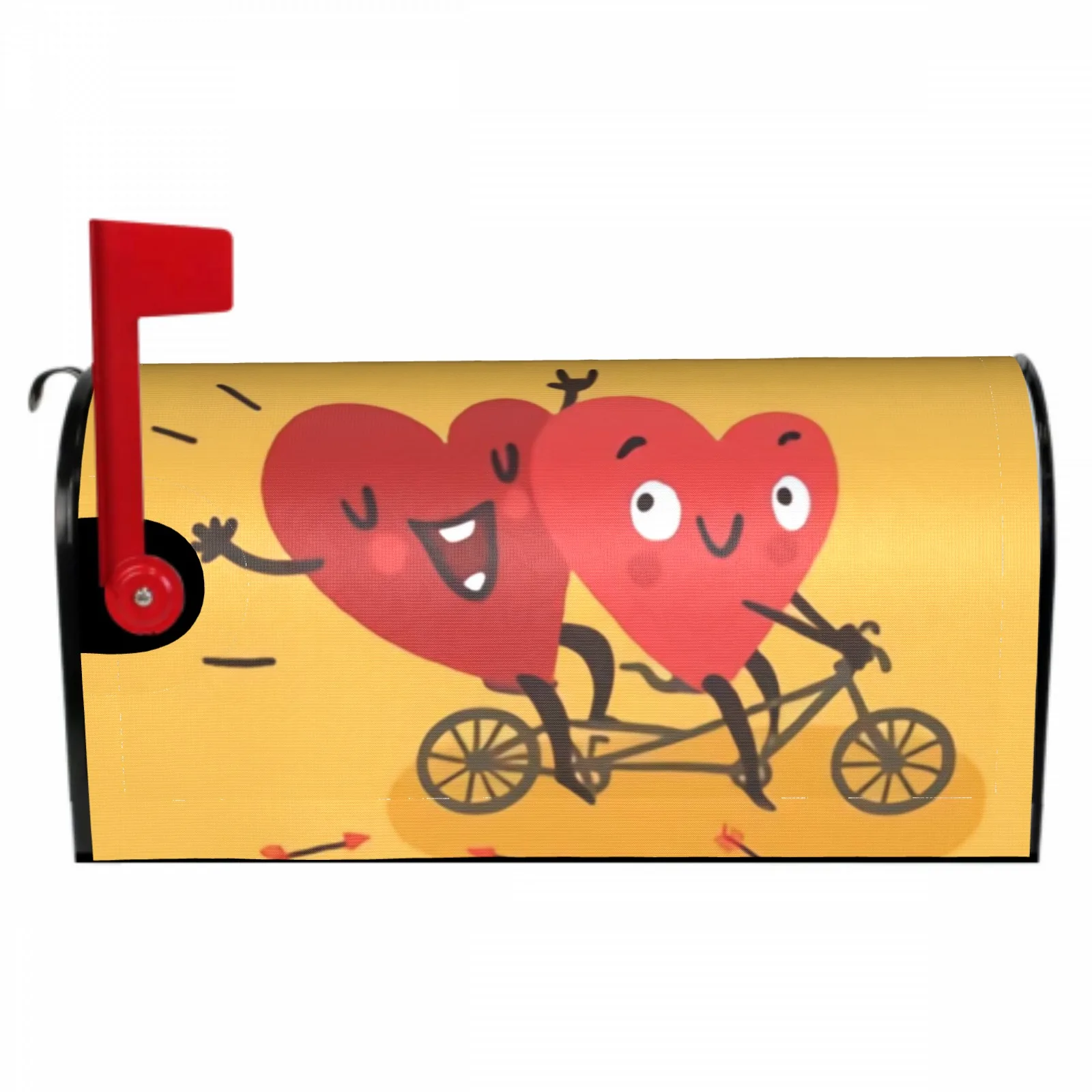 

Happy Valentine's Day Wooden Plank Design Post Box Cover Wrap Decoration Garden Outdoor