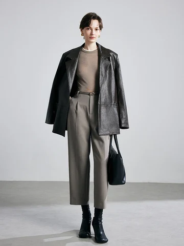 СуяДрим прямые брюки женские из вискозы и спандекса черные/хаки