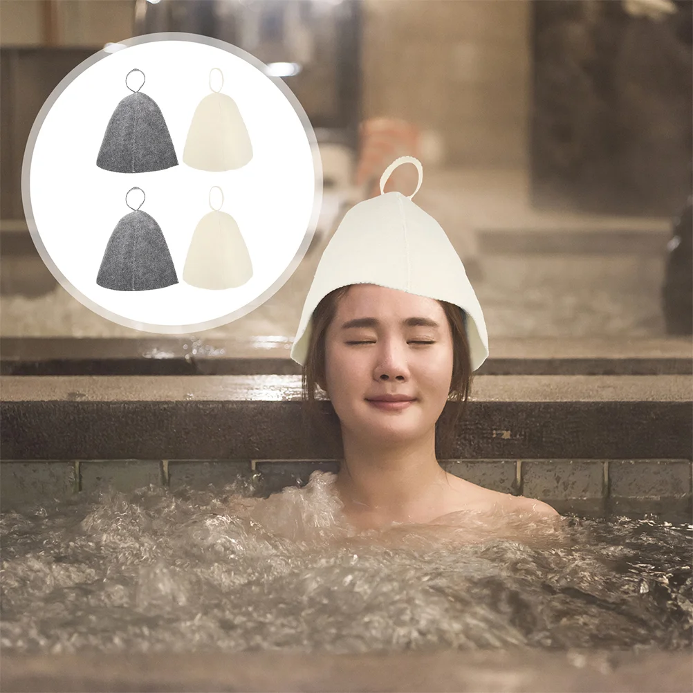 

Sauna Hat Hats Cap Felt Russian Wool Caps Household Spa Bath Bathing Women Banya Hair Reusable Men Bathroom Vaporarium