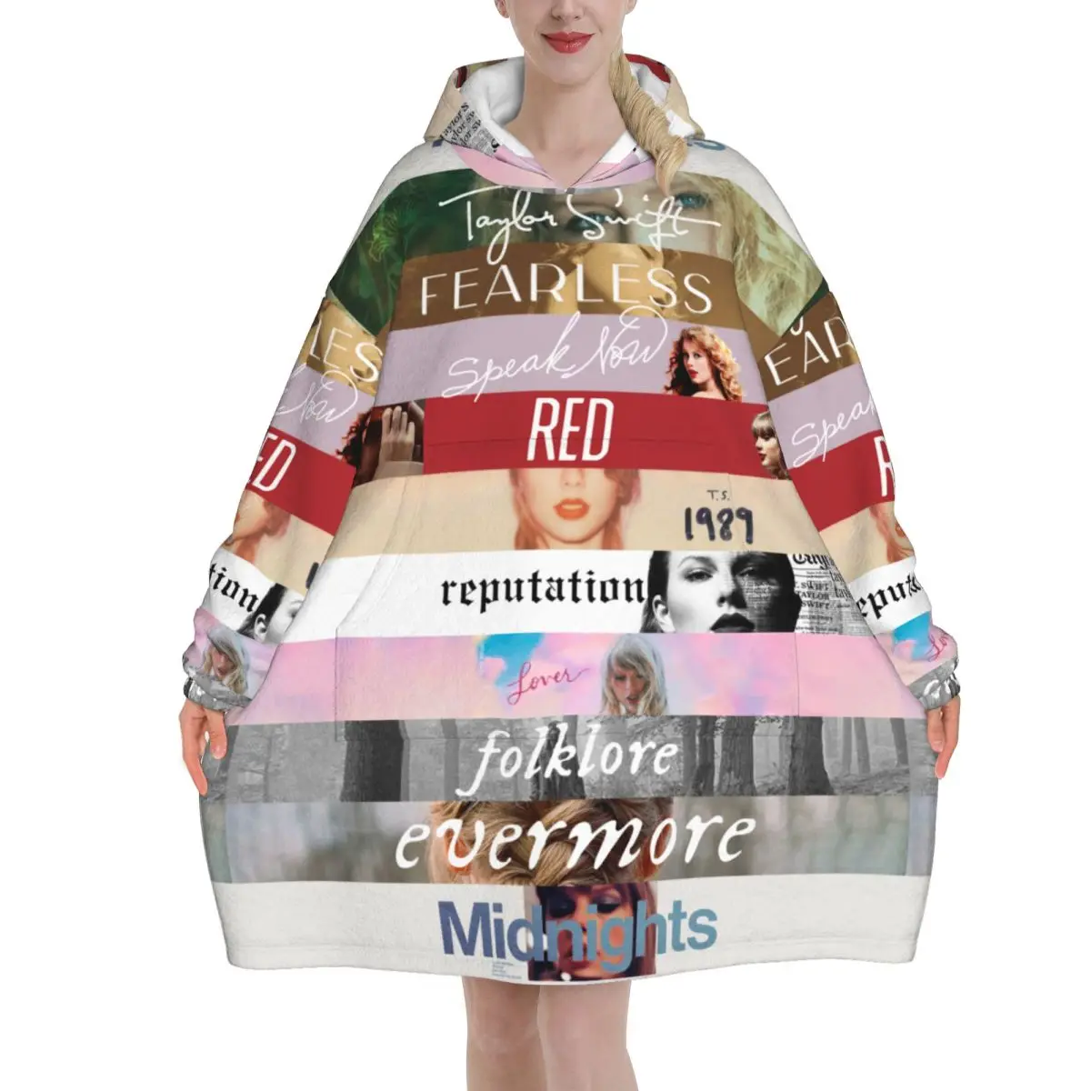 Негабаритное носимое одеяло Swifite Eras Tour подарки для женщин и мужчин ультрамягкие