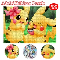 1000pcs pikachu jigsaw puzzle toys takara tomy pokemon cartoon animation puzzle educational toys for kids birthday gift