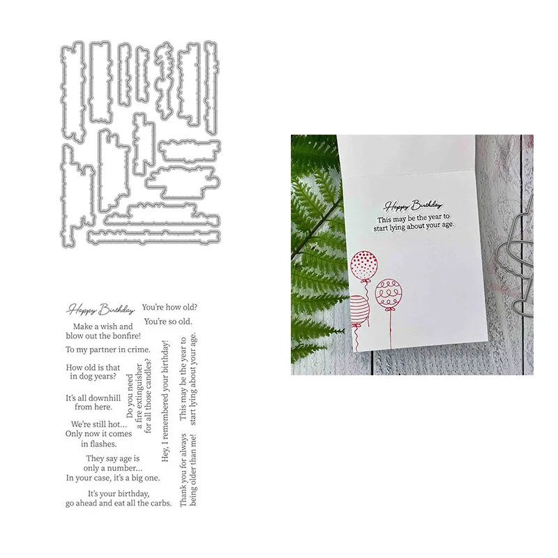 

Happy Birthday Make A Wish And Blow Out The Bonfire Cutting Dies Match Clear Stamp Cards Album Photo Making Stencil 2022 New