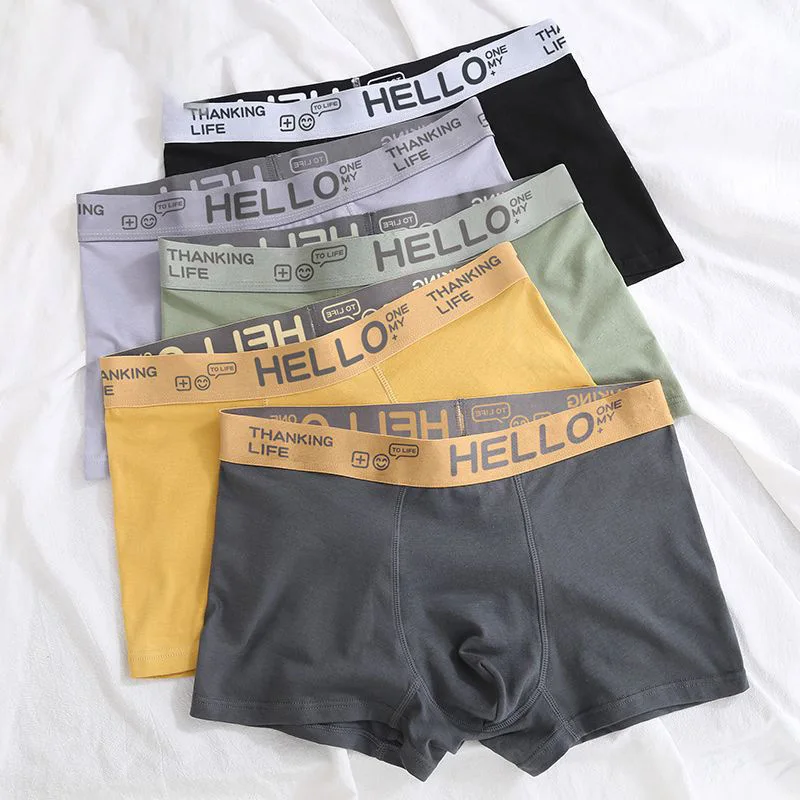 

Men's Panties Soft Cotton Boxers Comfortable Breathable Underwear Teenagers Sports Underpants Men's Underwears