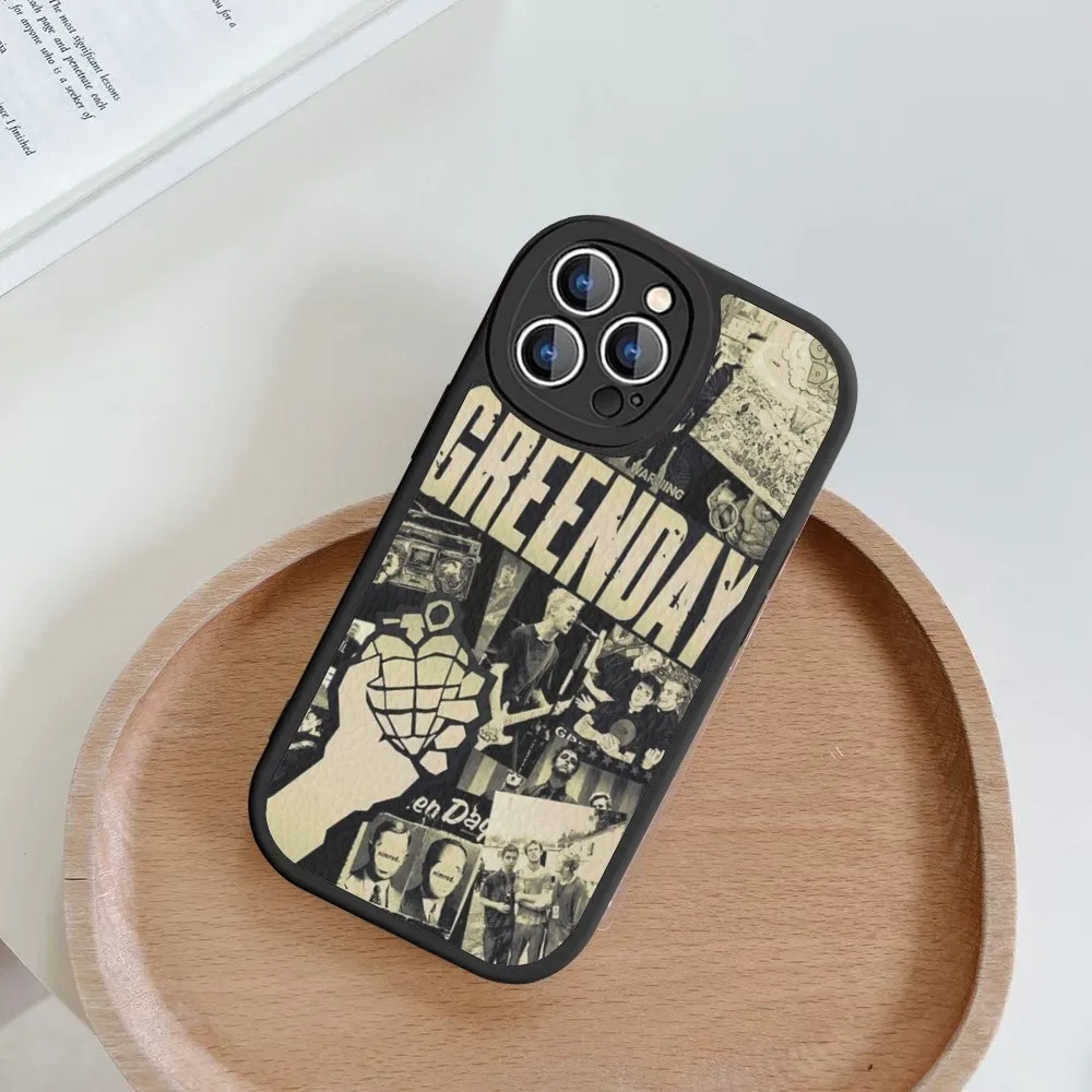 Чехол для телефона GREEN DAY жесткий кожаный iPhone 14 13 12 Mini 11 Pro Max Xs X Xr 7 8 Plus 6 6s