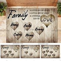 new home gift family names custom doormat decor art print personalized carpet anniversary gift for family love home decor