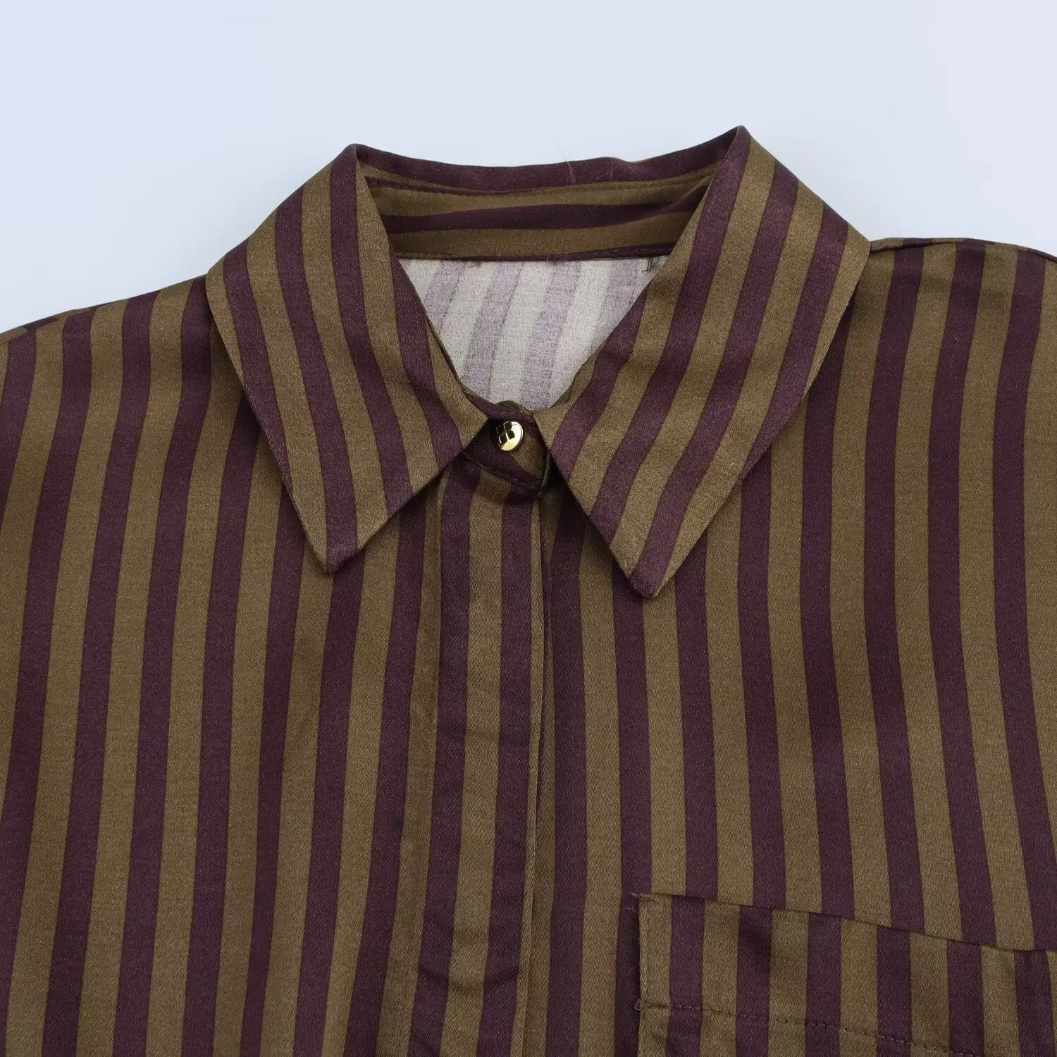 Taop&ampZa полосатые брюки и рубашка из полиэстера