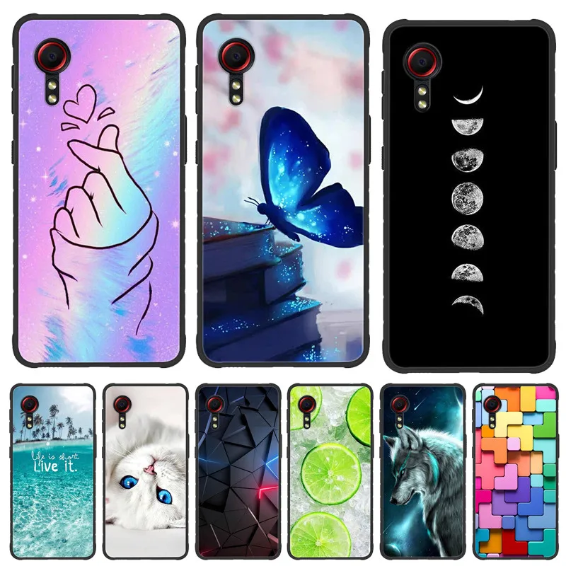Чехол для Samsung Xcover 5 черный модный силиконовый мягкий чехол для Samsung Galaxy Xcover5 чехлы для телефонов противоударные G525F X Чехол 5