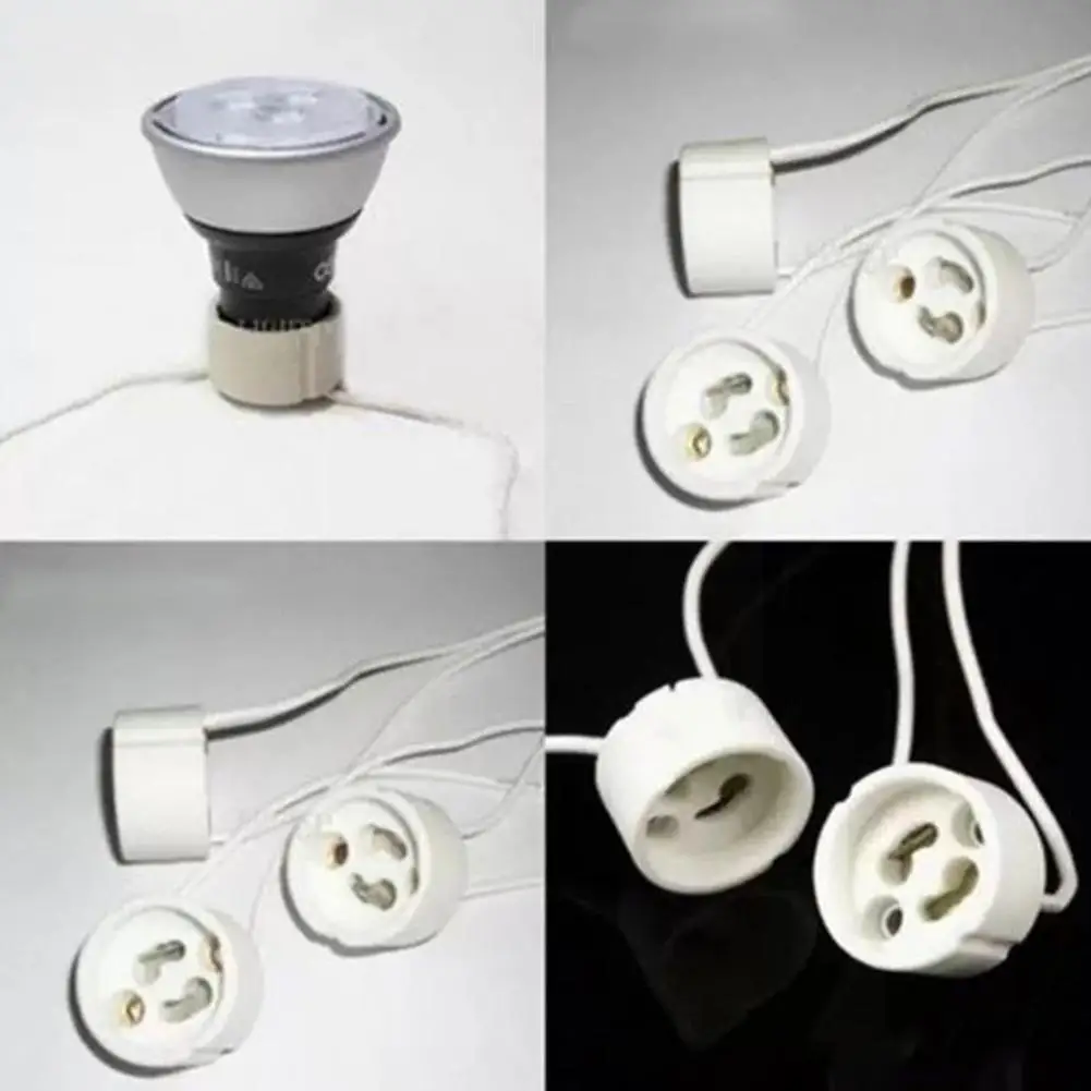 

1pc Gu10 Ceramic Connector Lamp Holder 220v Connector And Resistant Aging Socket Temperature To High N4z0