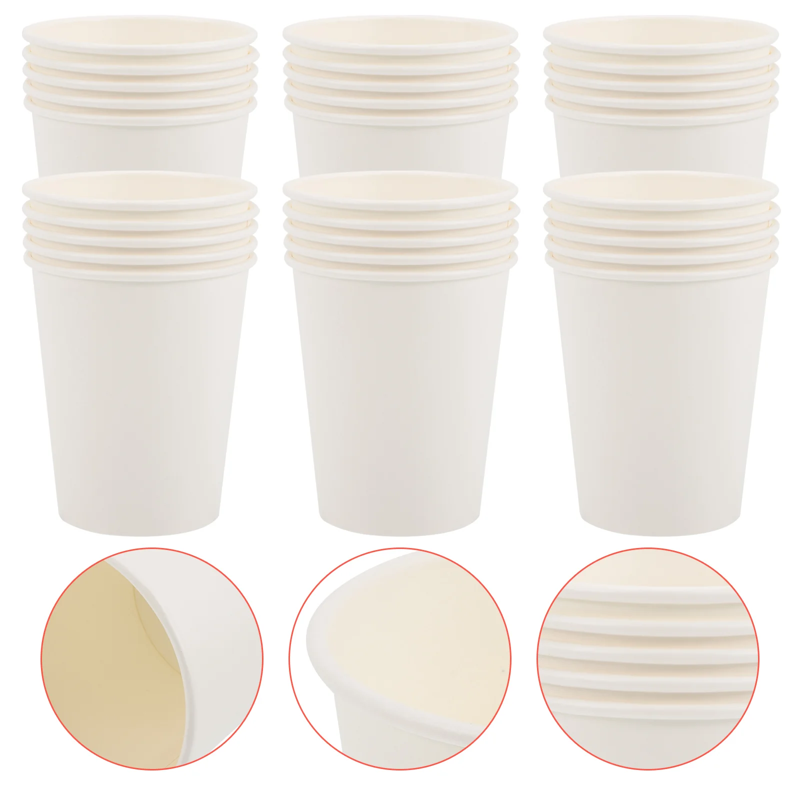 

50Pcs Picnic Hot Beverage Cups Cold Beverage Cups Paper Cups Picnic Paper Cups for Restaurant Home Office