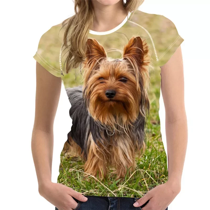 

Cute Animal Dog 3D Printing Girl/Women for T-Shirt Summer O Neck Short Sleeve TShirt Men Colthing Top Hot Sale