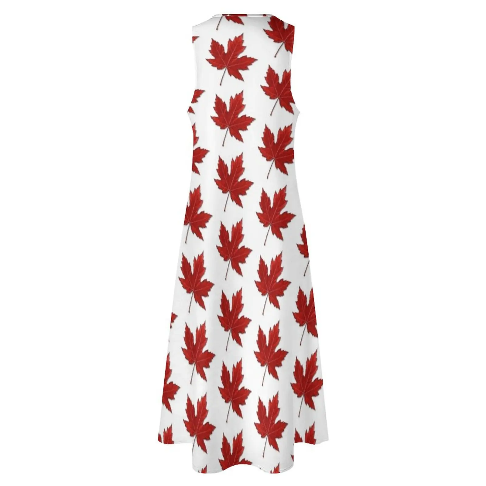 Длинное платье с кленовым листом и канадским флагом женская одежда женские