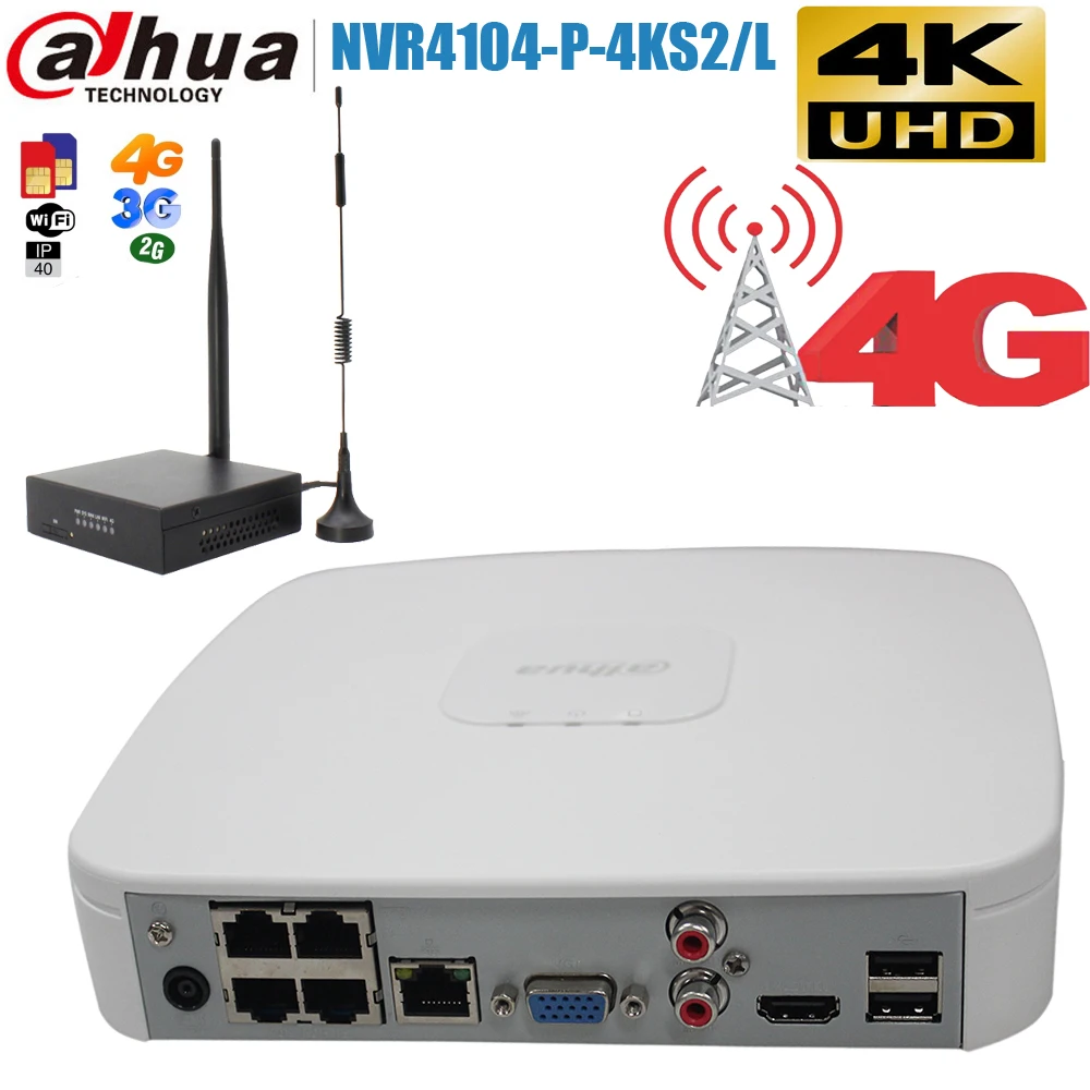 

Original Dahua DHI-NVR4104-P-4KS2/L NVR4104-P-4KS2/L 4K H.265 AI Face 4Channel POE Smart 1U H.265 Lite Network Video Recorder