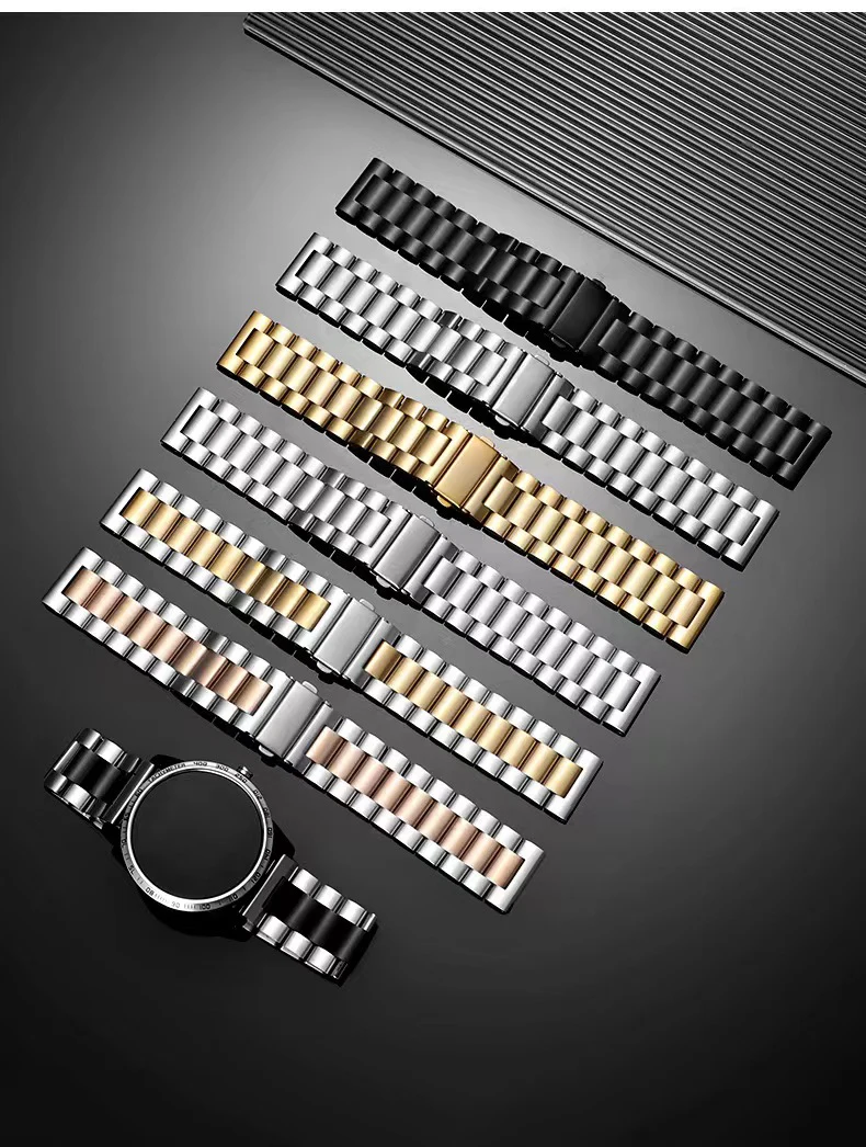20mm 22mm Watch Band for Samsung Galaxy watch 5 4 3 active 2 40/44mm Gear S3 Stainless steel bracelet correa Huawei watch straps