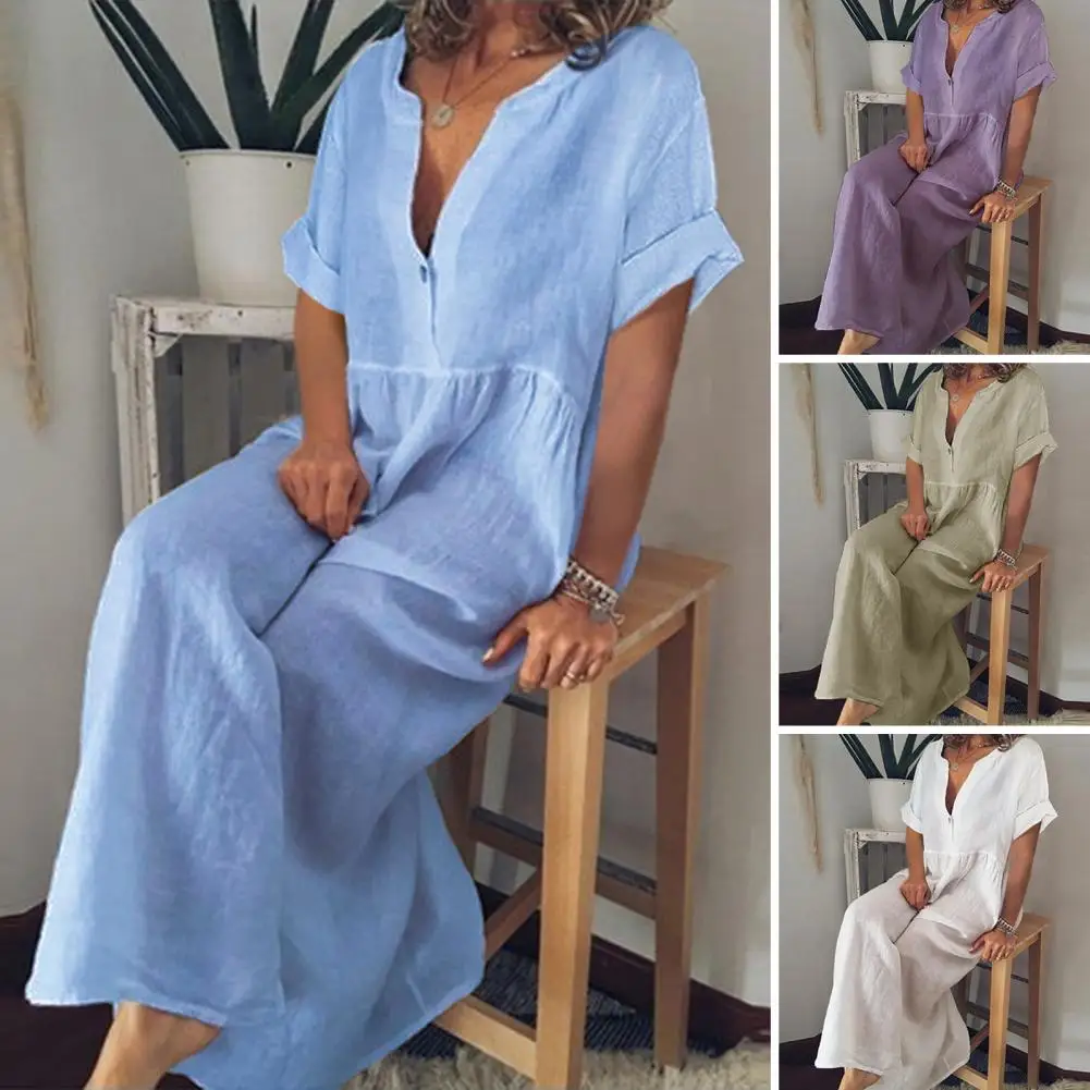 

2023 Beach Party Sundress Autumn Bohemian Women Long Sleeve Lapel Dress Fashion Casual Loose Vestidos