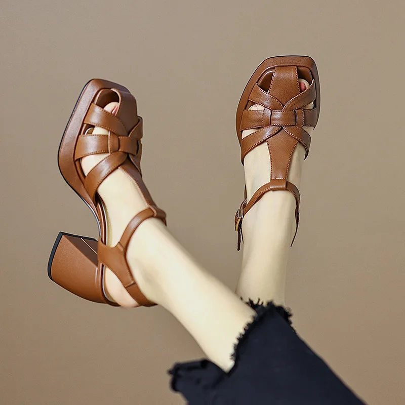 

2023 New Fashion Roman Style Runway Sandals Super High Heel Waterproof Platform Wedding Shoes Summer Weave Design Women Pumps