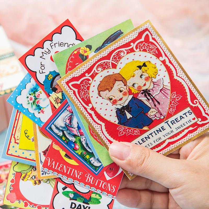 

40PCS Cute Retro doll cartoon Stickers Crafts And Scrapbooking stickers kids toys book Decorative sticker DIY Stationery