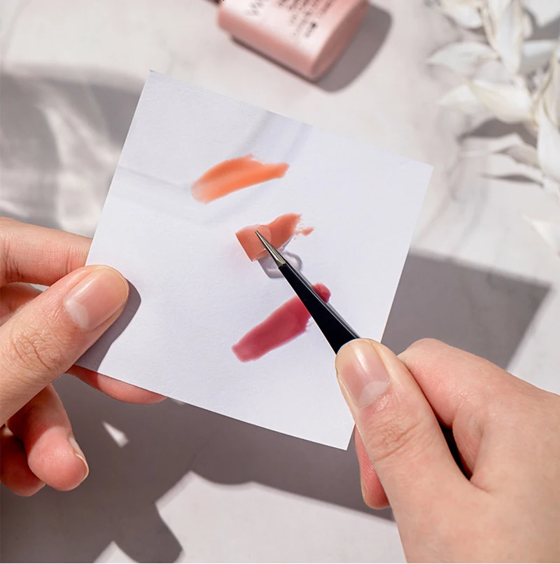 Одноразовые тонировочные клеевые бумажные палетки для ногтей 50 шт. водостойкие