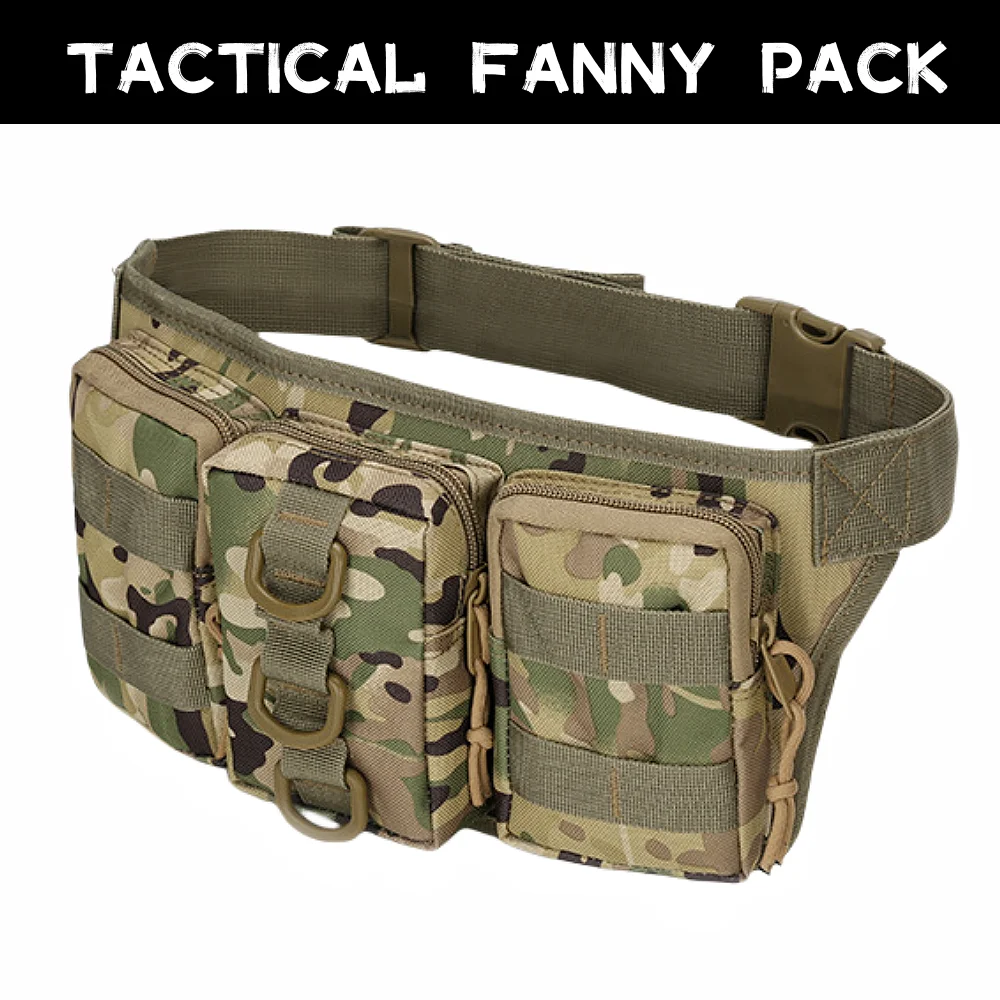 

Tactical Men Waist Pack Hiking Waist Bag Outdoor Army Military Hunting Sports Bags Climbing Camping Army Fan Tactical Package