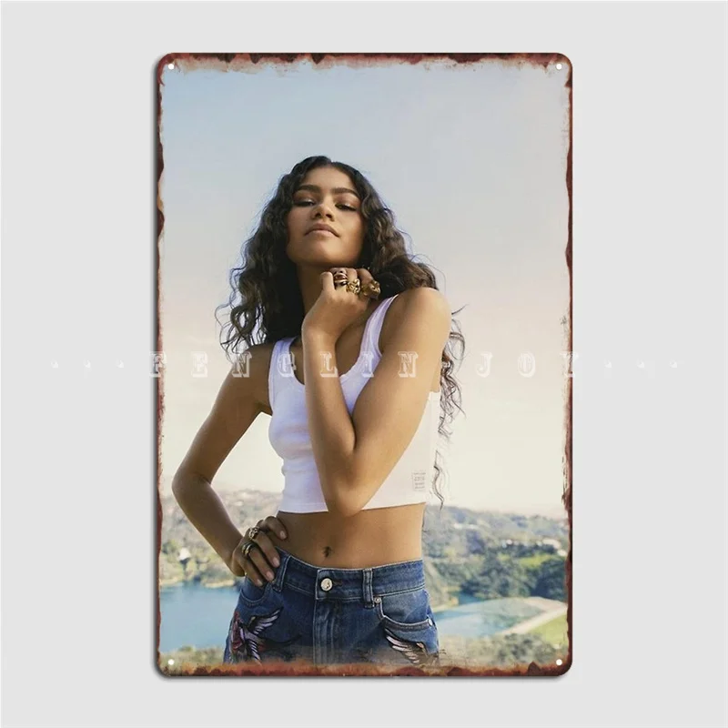 

Плакат Zendaya, металлический плакат для кинотеатра, гаража, настенный плакат, жестяной плакат