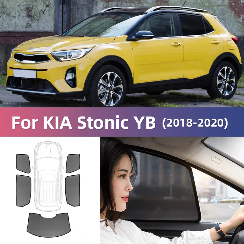 Автомобильный солнцезащитный козырек для KIA Stonic YB 2018-2022 магнитная Передняя рамка