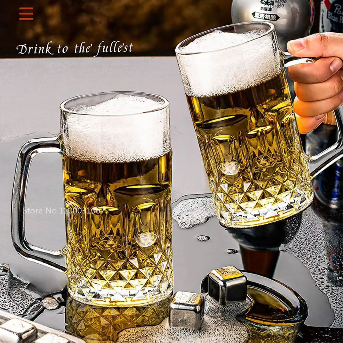 500 мл пивные кружки стеклянная чашка для бара домашнего ресторана креативные
