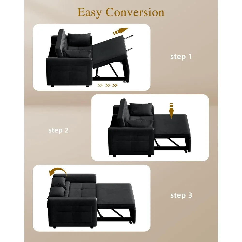 Современный двухместный диван-кровать для гостиной диван-футон 3-в-1 с откидной
