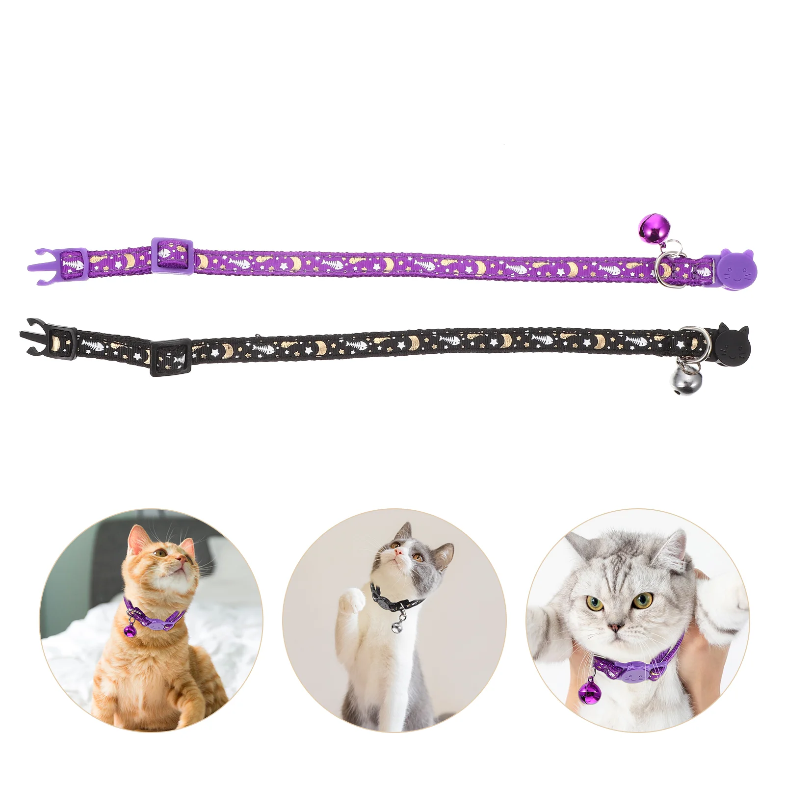 

Светоотражающий ошейник для кошек: регулируемый светящийся ошейник для котенка для кошек, аксессуары для ухода за маленькими и средними со...